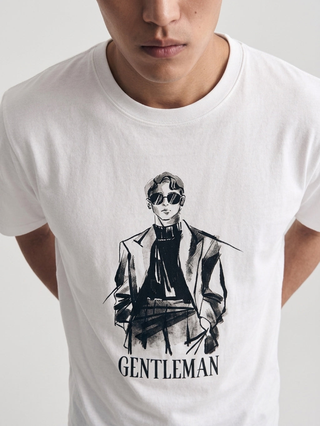 Gentleman | Unisex white t shirt