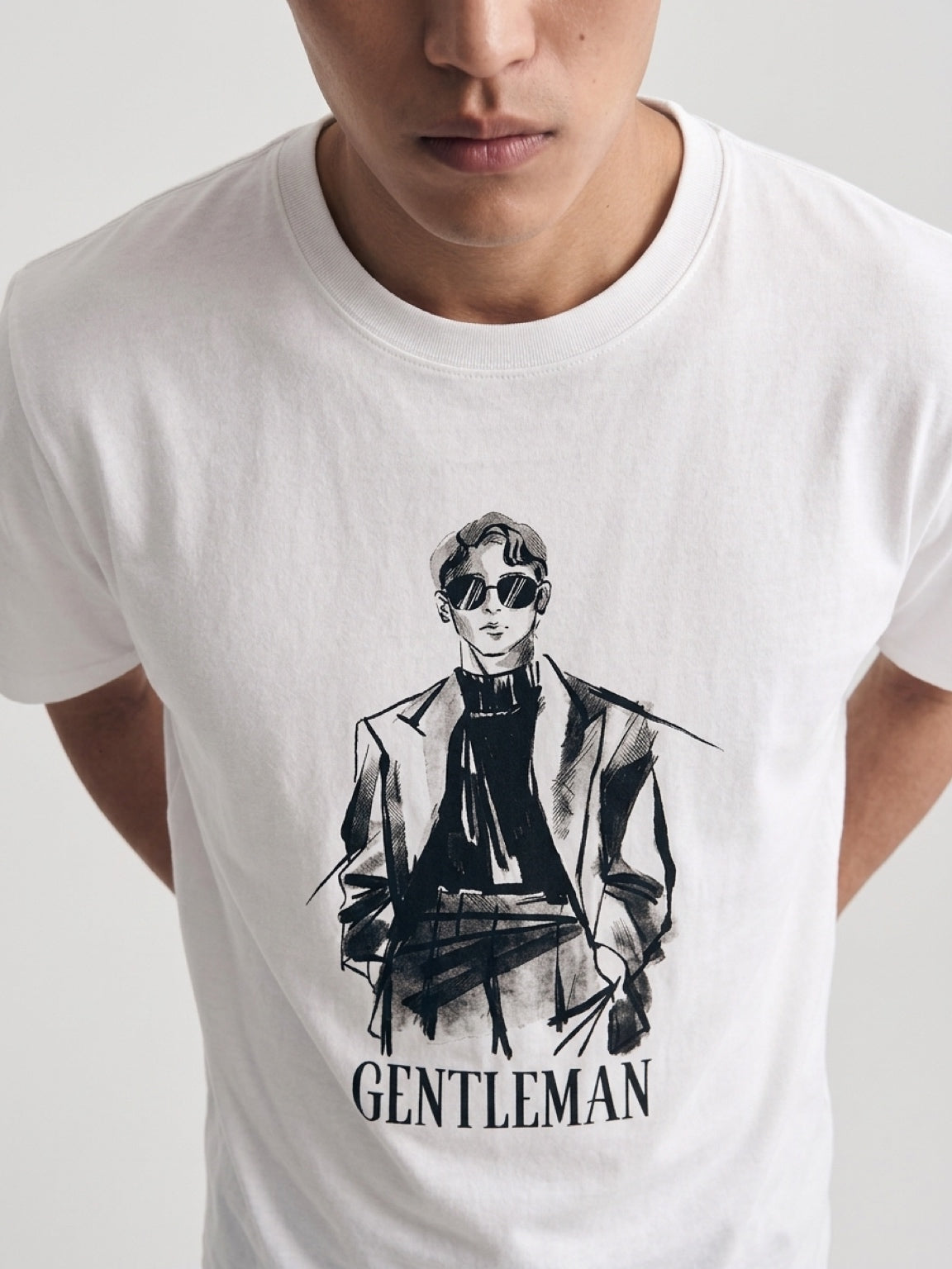 Gentleman | Unisex white t shirt