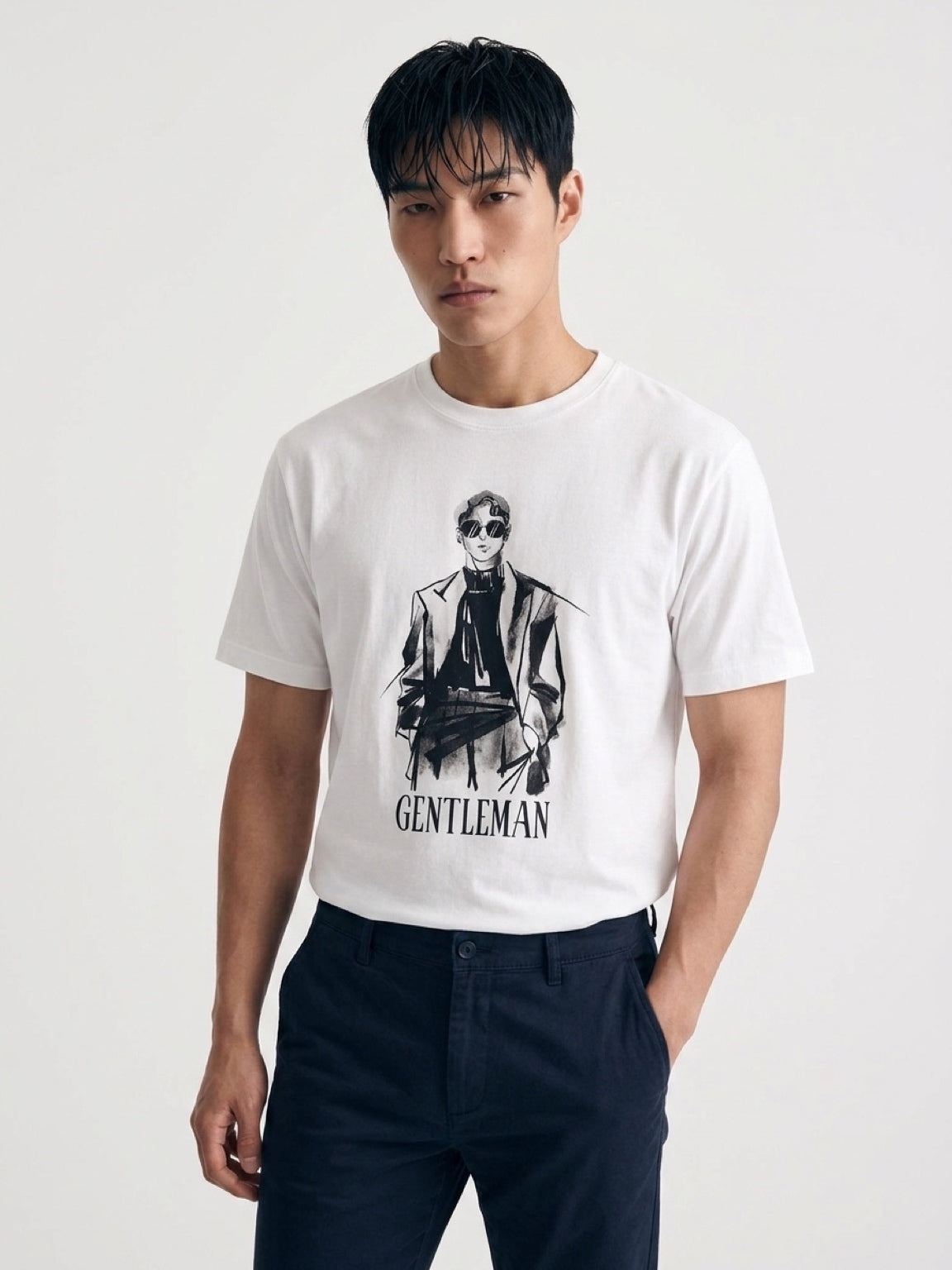 Gentleman | Unisex white t shirt