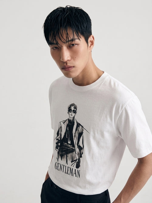 Gentleman | Unisex white t shirt