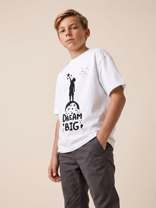 Dream Big Boys Whit t shirt